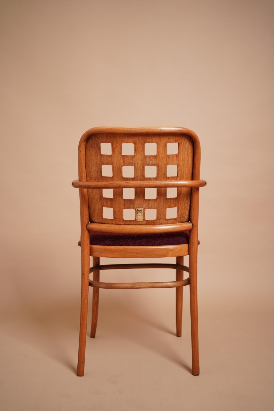 Satz von vier Vintage Josef Hoffmann Prag 811 Stühlen, hergestellt von STOL Kamnik, 1960er Jahre im Angebot 4