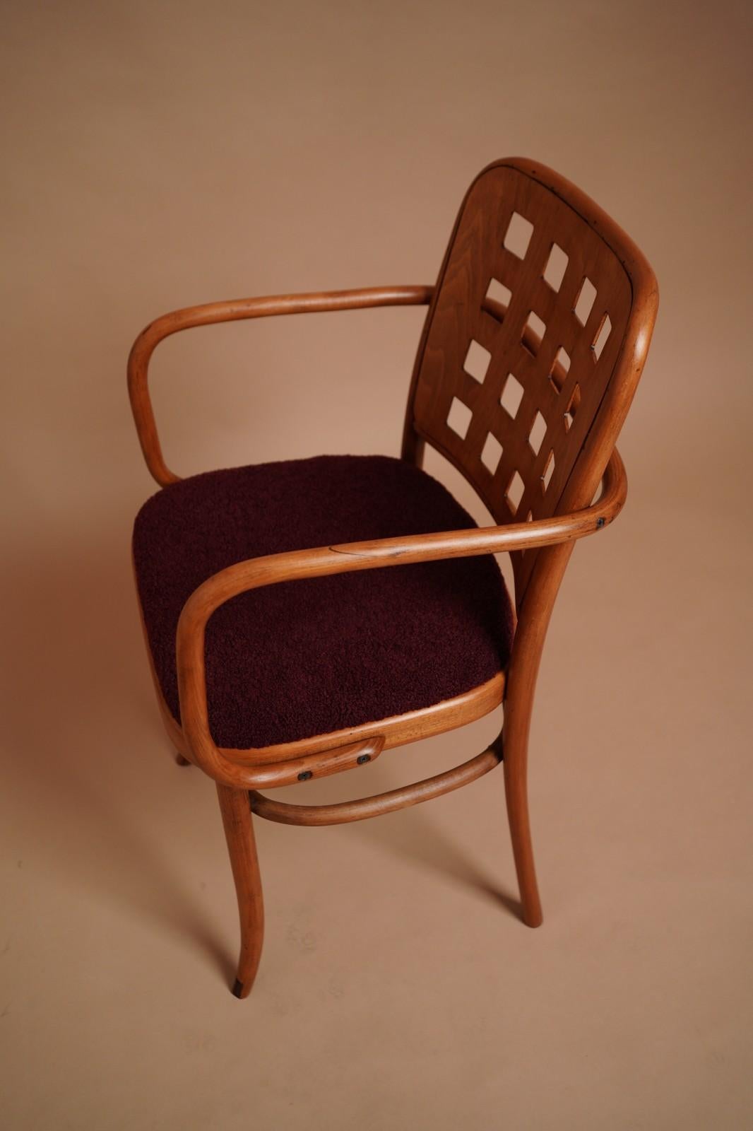 Satz von vier Vintage Josef Hoffmann Prag 811 Stühlen, hergestellt von STOL Kamnik, 1960er Jahre im Angebot 5