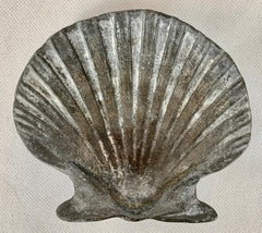 Set of Four Vintage Lead Scallop Shells for the Garden, Patio, Terrace