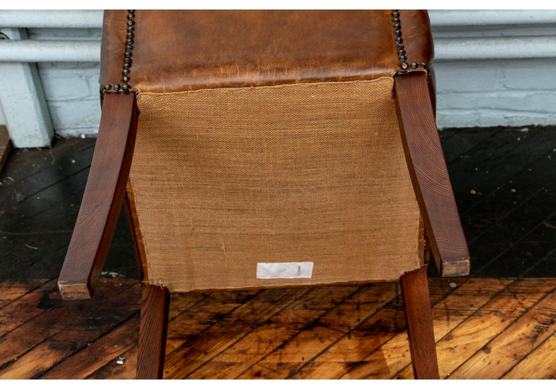 Set of Four Vintage Leather Dining Chairs 7