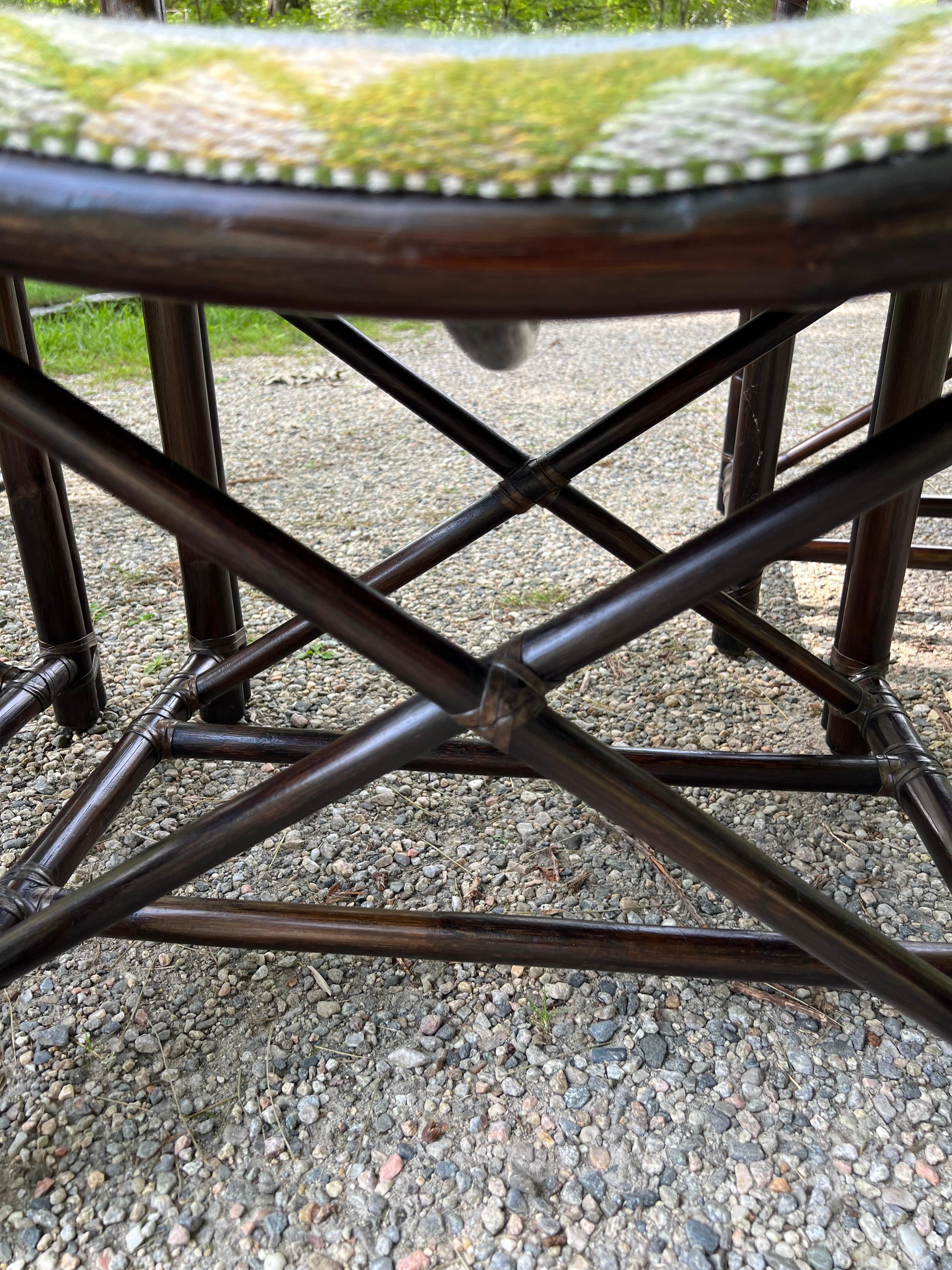 Set of Four McGuire Bamboo Dining Chairs with Cane Backs Bon état - En vente à Black Rock, CT