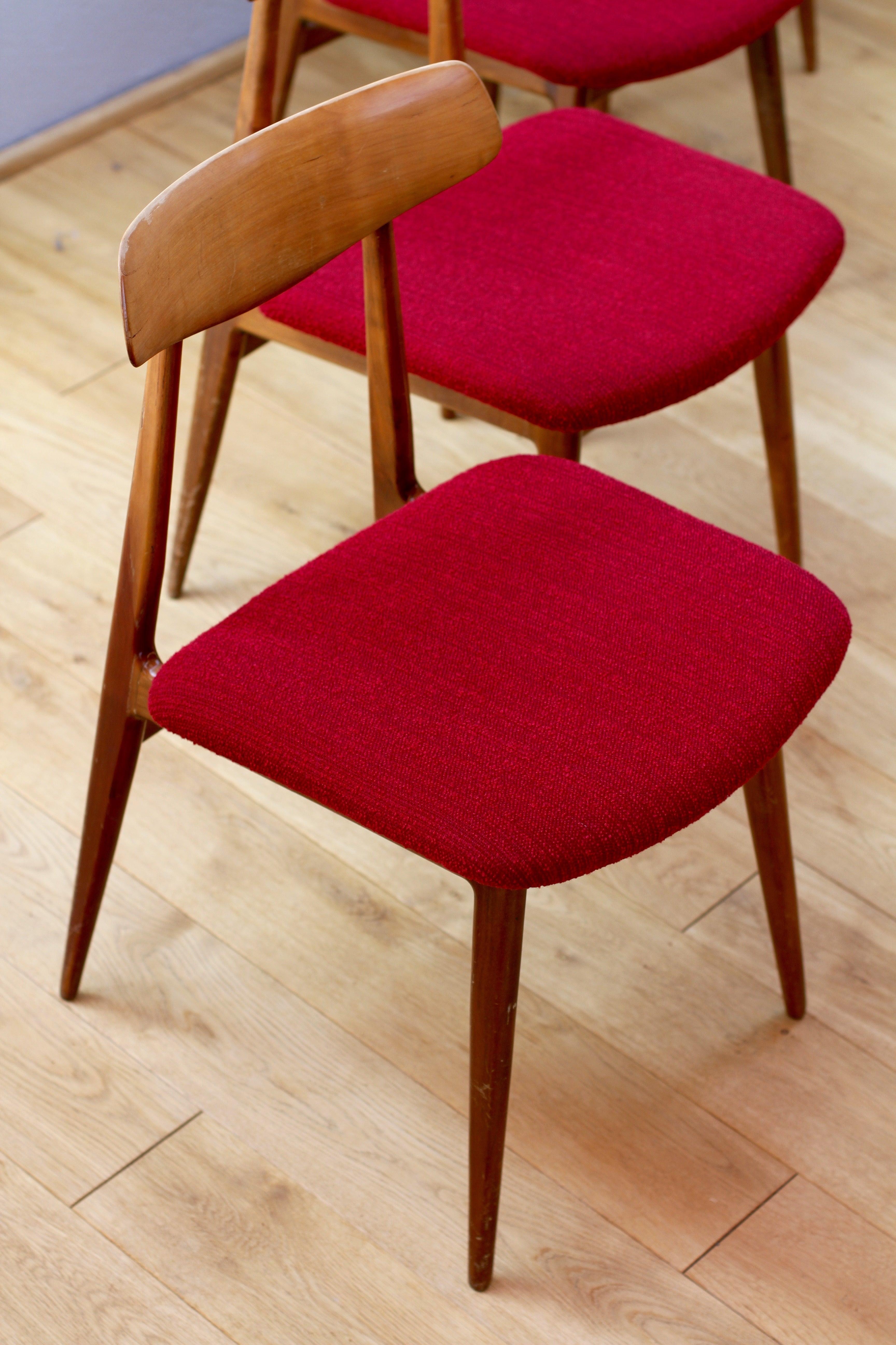 20th Century Set of Four Vintage Midcentury Dining Chairs or Stools by Habeo, circa 1950s