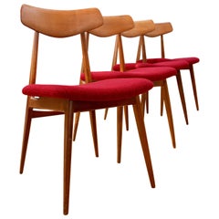 Set of Four Vintage Midcentury Dining Chairs or Stools by Habeo, circa 1950s