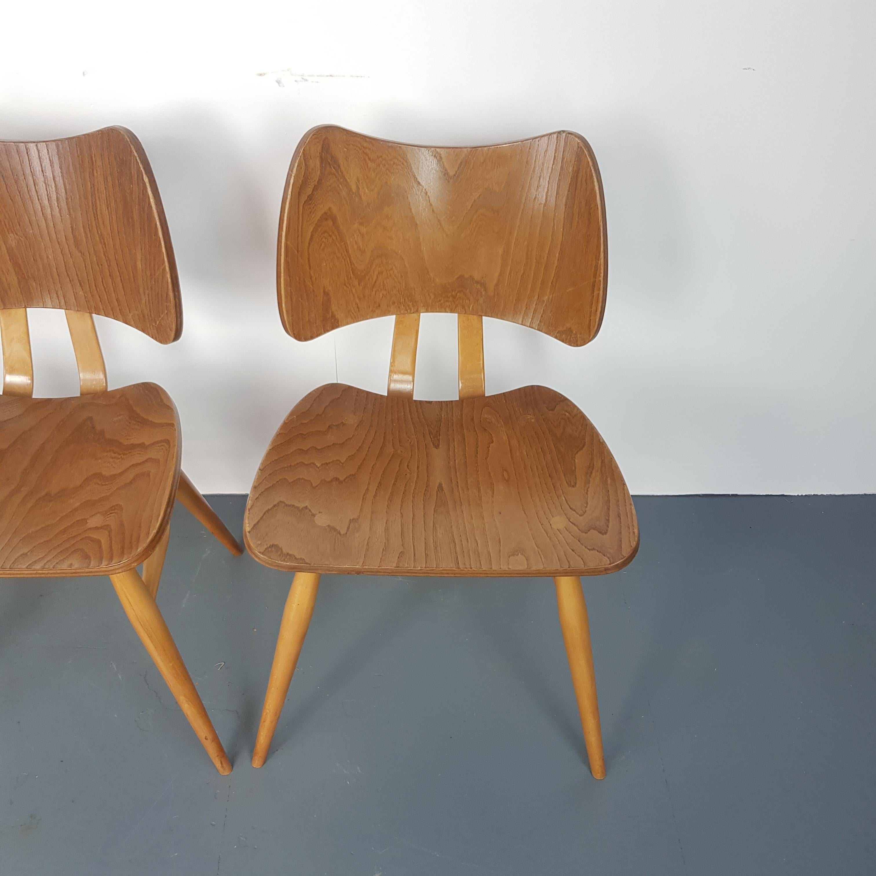 Set of Four Vintage Midcentury Ercol Butterfly Chairs For Sale 6