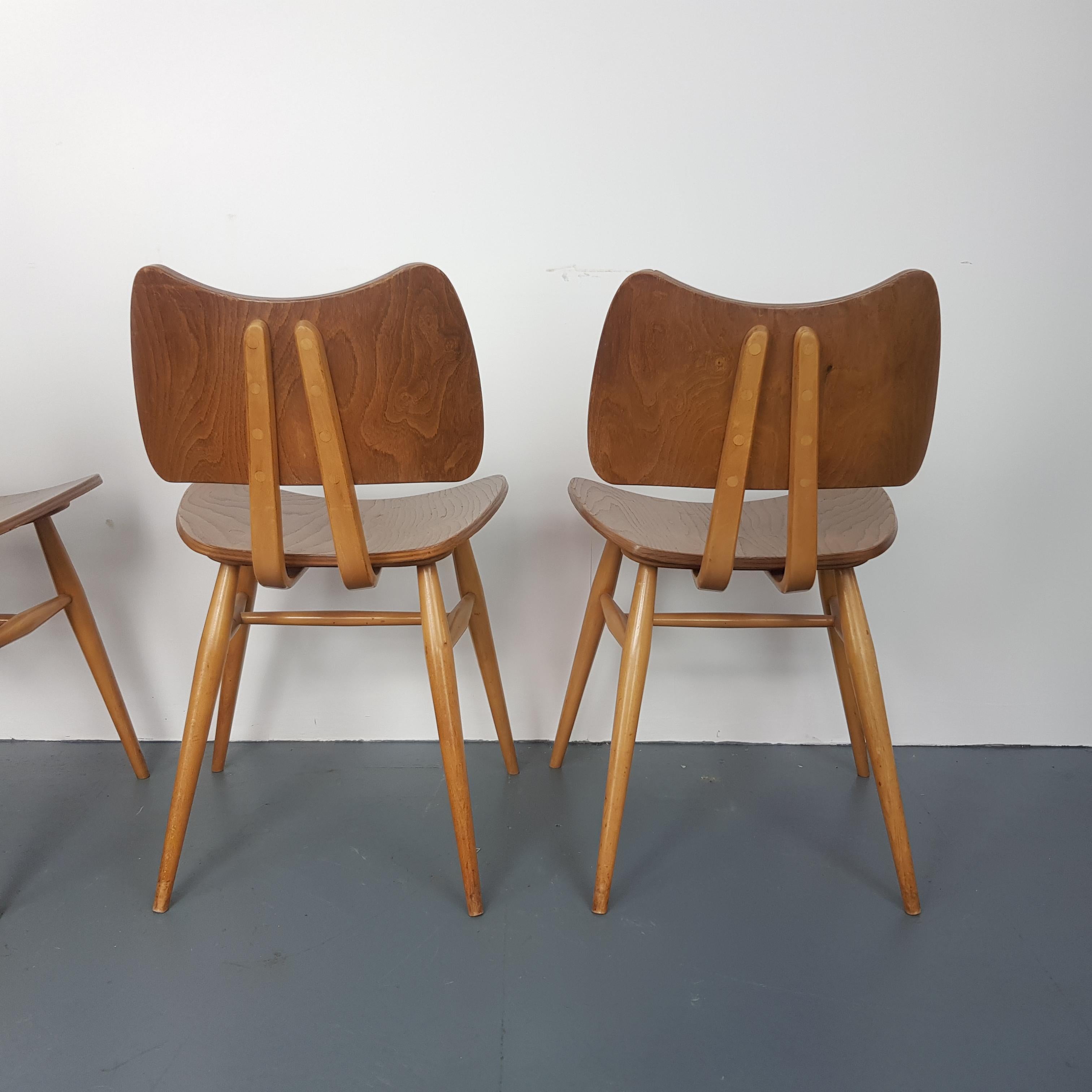 Set of Four Vintage Midcentury Ercol Butterfly Chairs For Sale 2