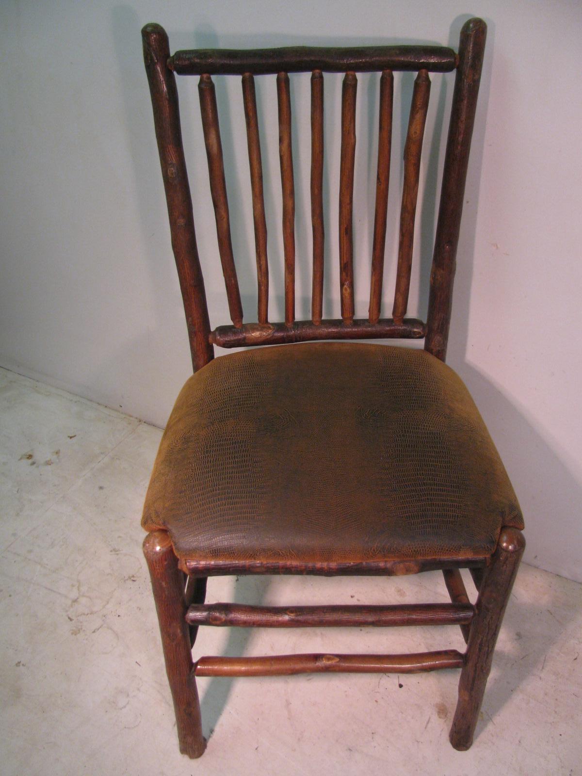 Set of Four Vintage Old Hickory Adirondack Dining Side Chairs 4