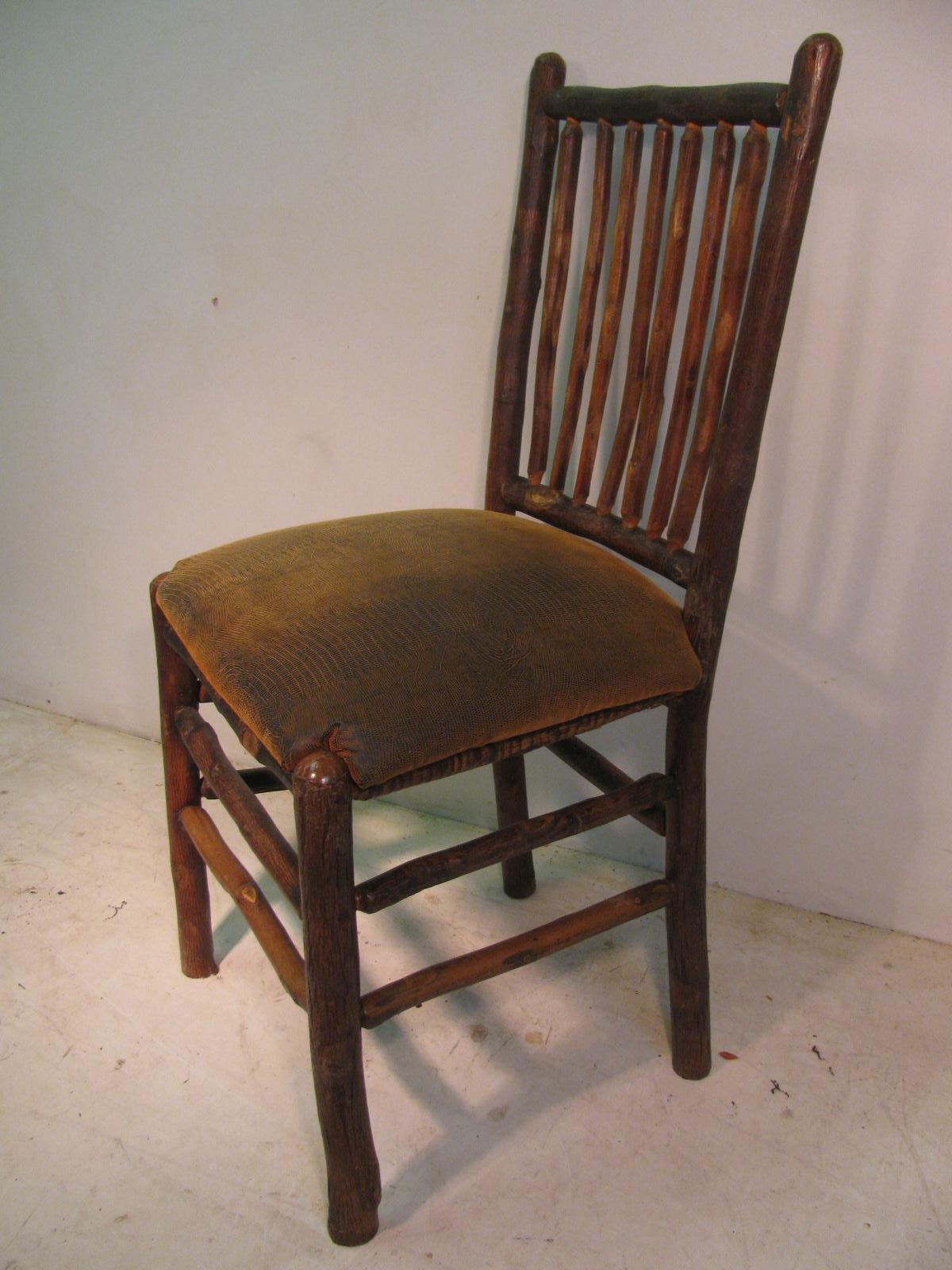 Set of Four Vintage Old Hickory Adirondack Dining Side Chairs In Good Condition In Port Jervis, NY