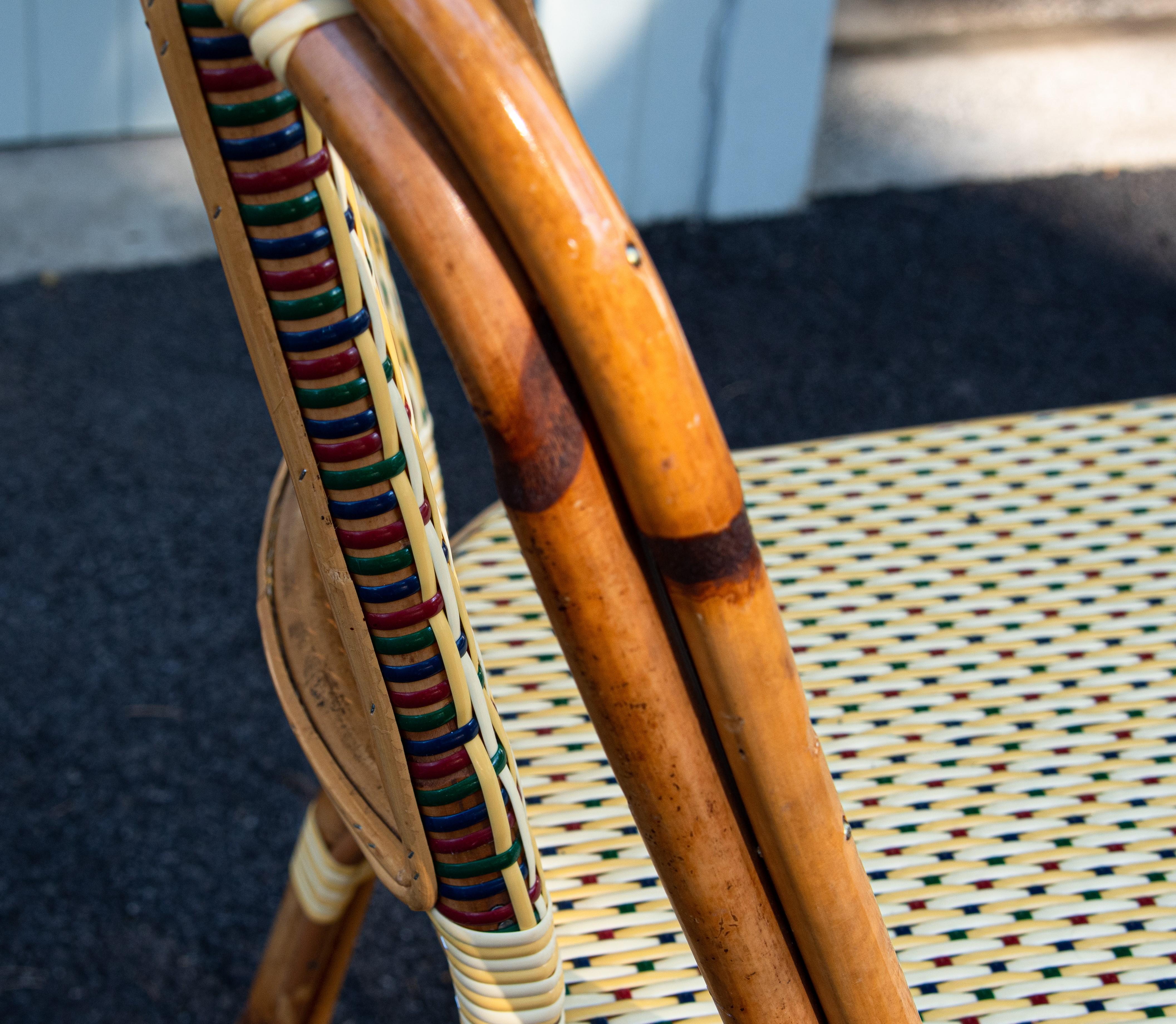 Fait main Ensemble de quatre chaises bistro parisiennes vintage de la Maison L. Drucker