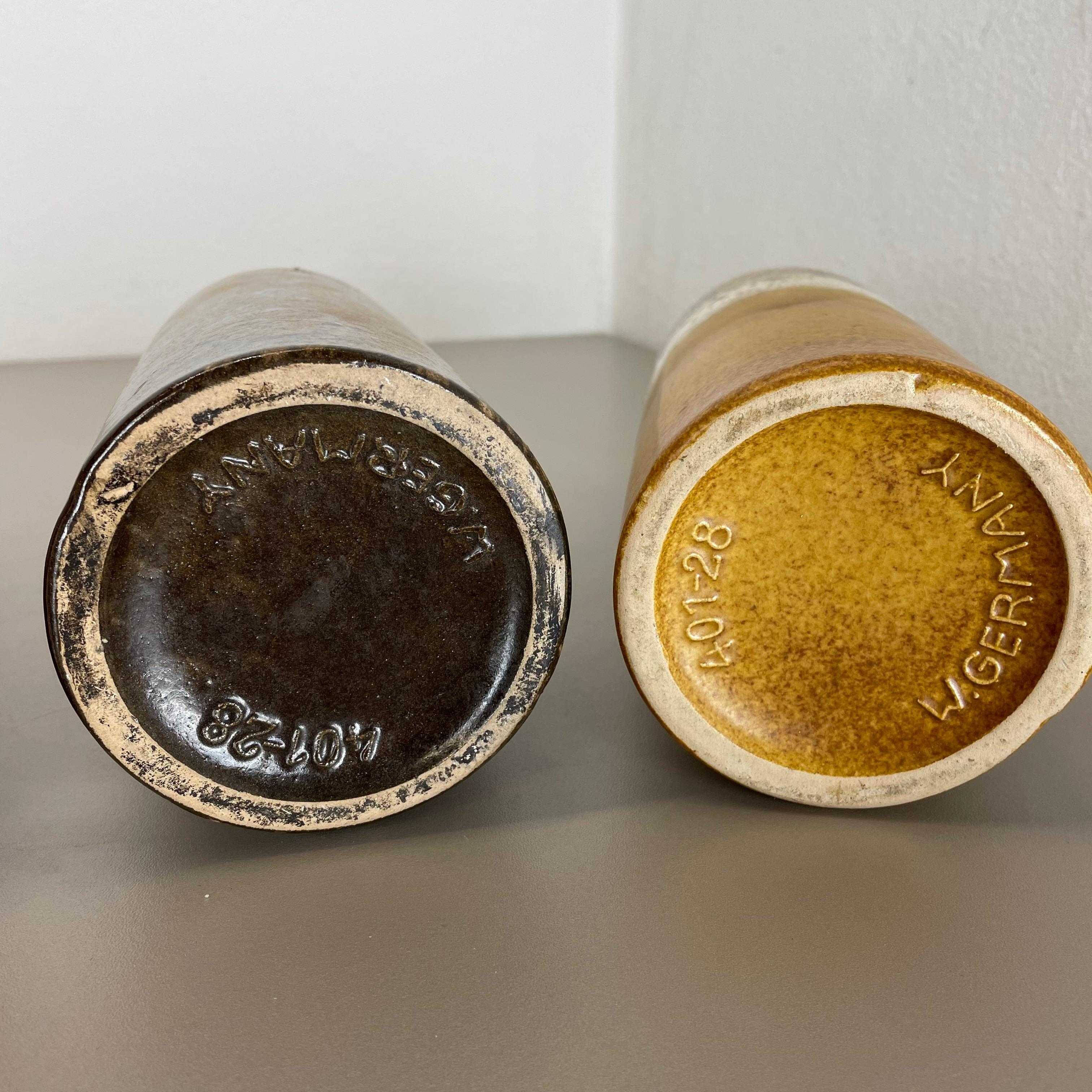 Set von vier Fat Lava-Vasen aus Keramik von Scheurich, Deutschland, 1970er Jahre im Angebot 15