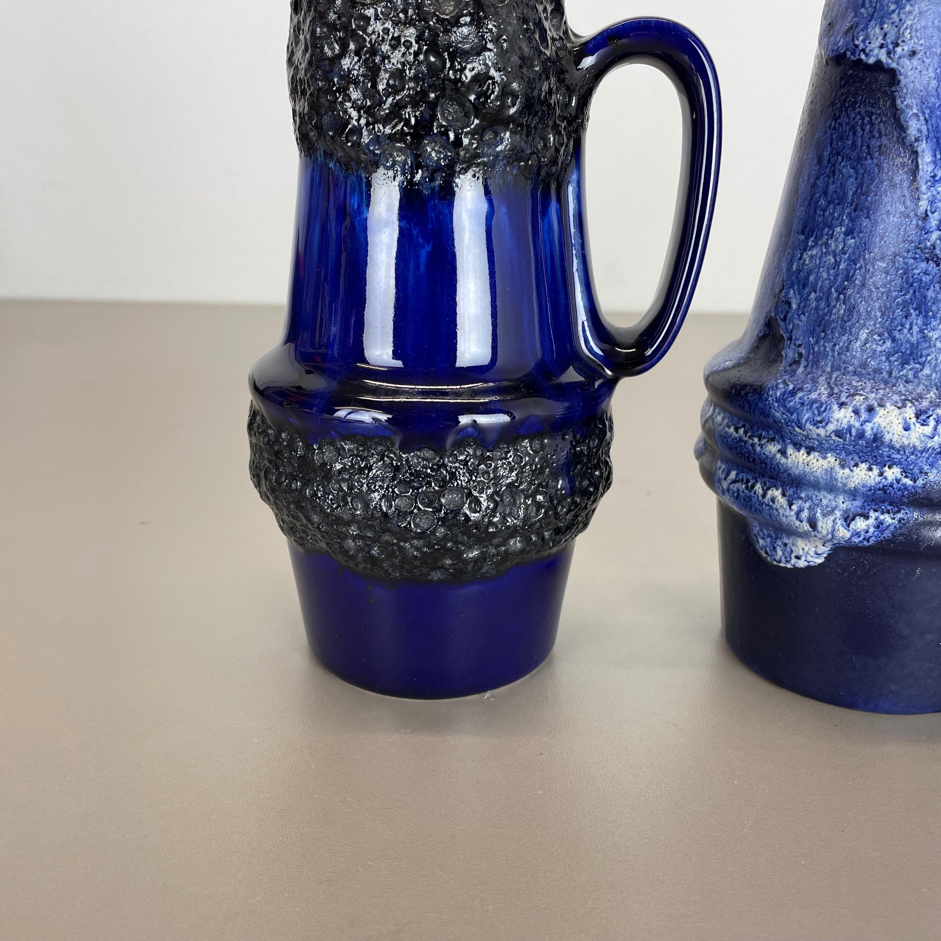 20ième siècle Ensemble de quatre vases vintage en poterie de lave grasse fabriqués par Scheurich, Allemagne, 1970 en vente