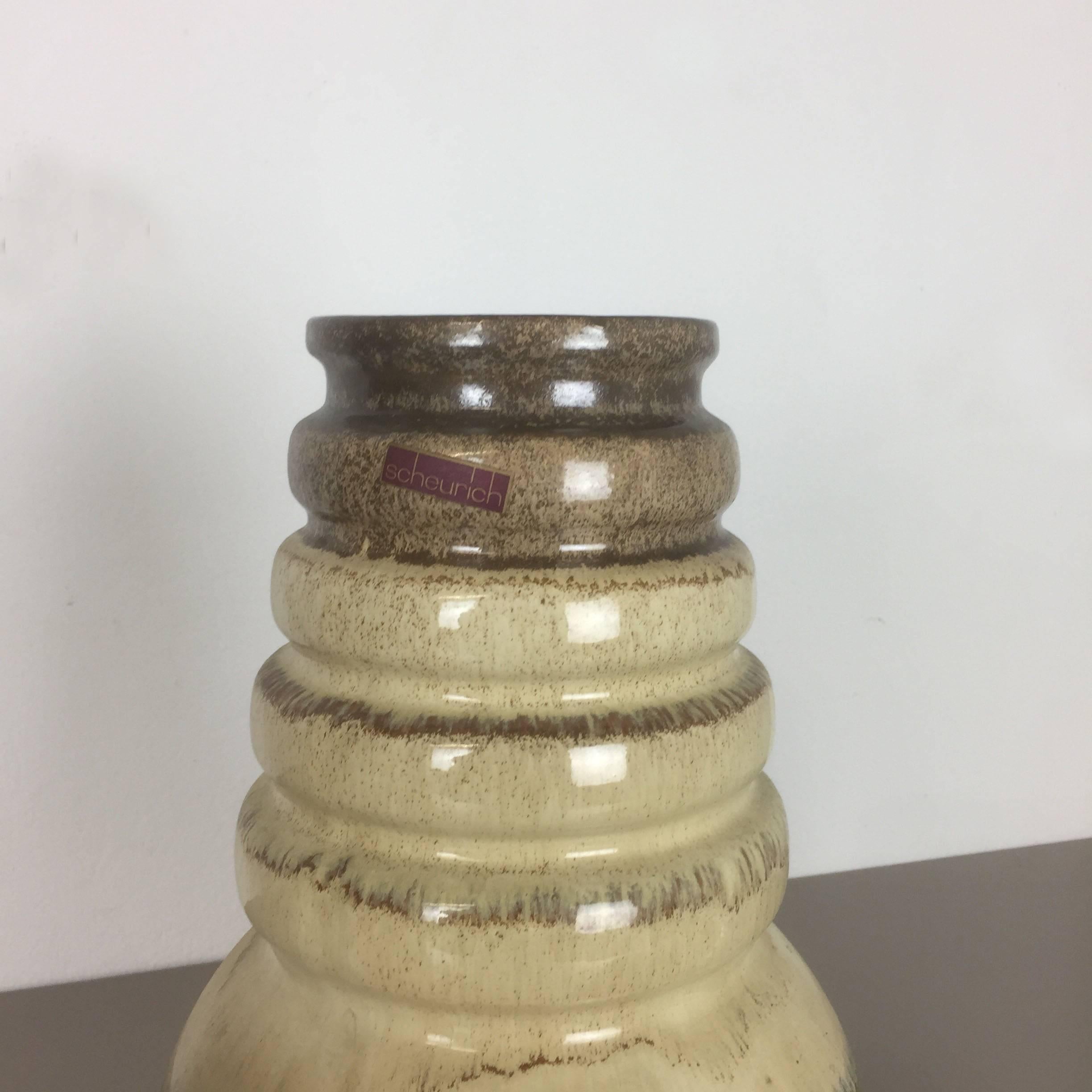 Set von vier Vintage-Vasen „Vienna“ aus Keramik, Fat Lava, hergestellt von Scheurich, Deutschland im Zustand „Gut“ im Angebot in Kirchlengern, DE
