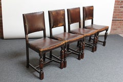 Set of Four Vintage Spanish Revival Style Dining Chairs