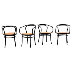 Set of Four Vintage Thonet Bentwood Cane Chairs