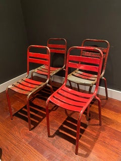 Set of Four Vintage Tolix Café Chairs by Xavier Pauchard