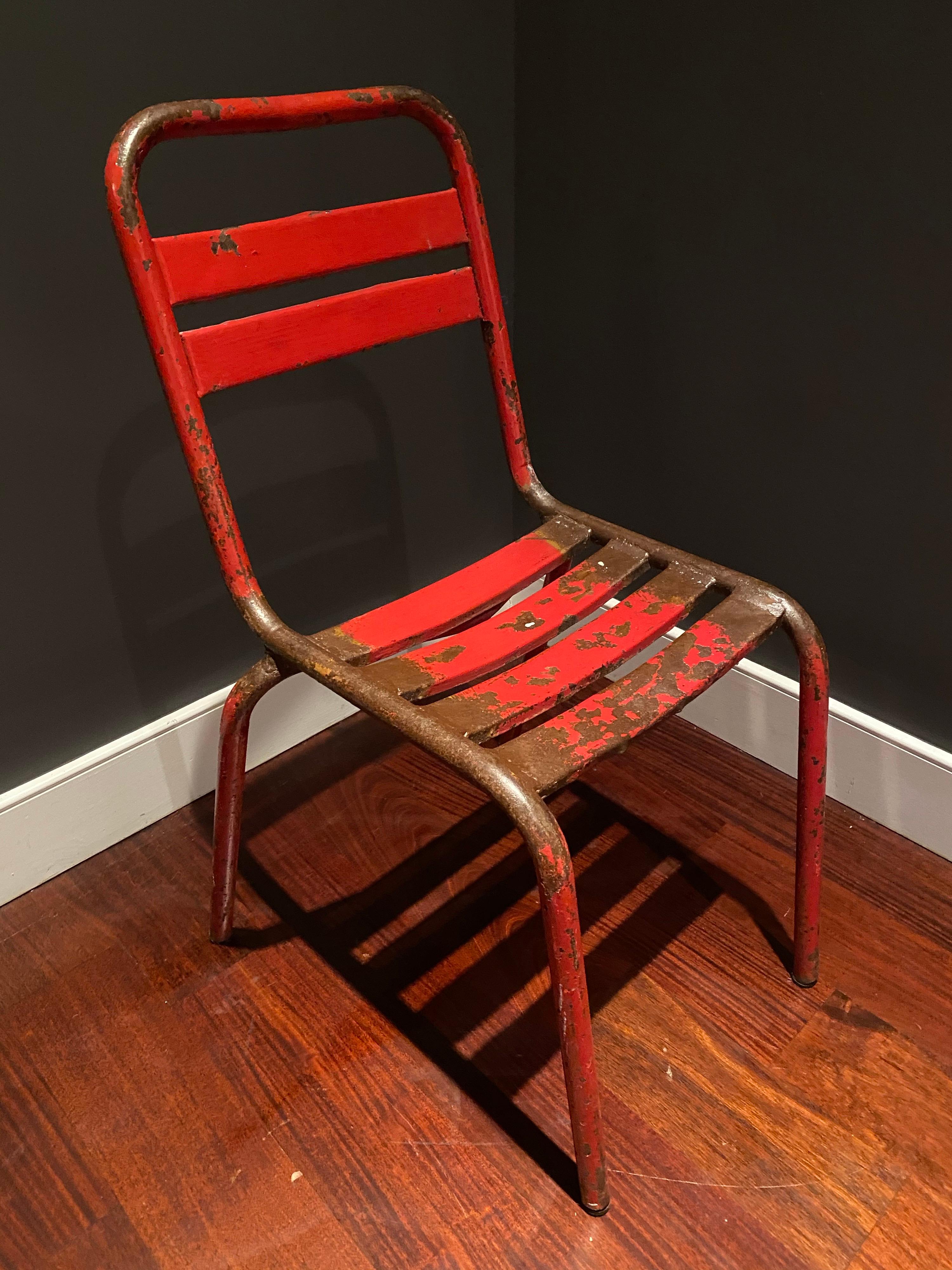 Mid-Century Modern Ensemble de quatre chaises Tolix Caf vintage par Xavier Pauchard en vente