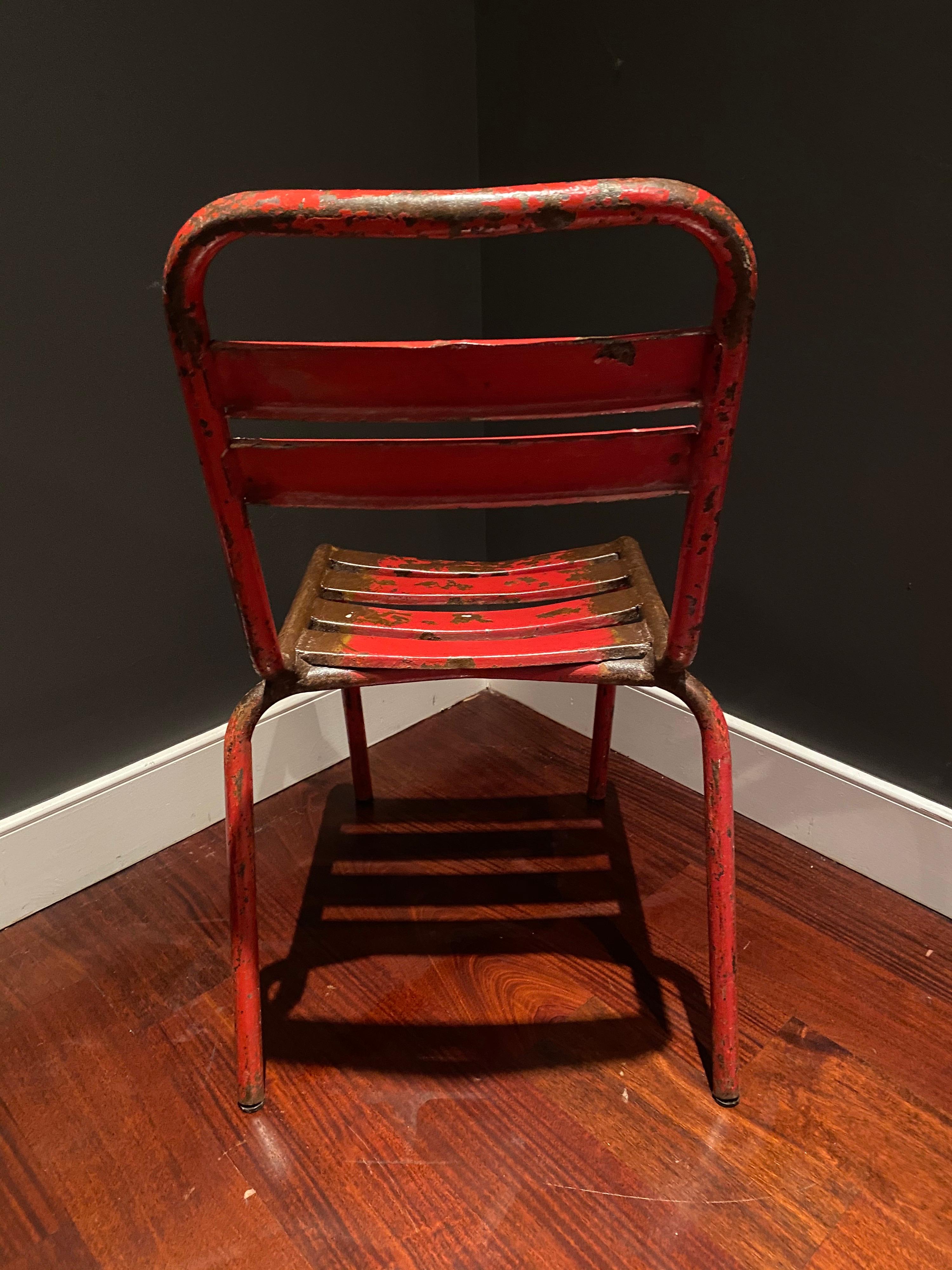 Set of Four Vintage Tolix Café Chairs by Xavier Pauchard For Sale 1