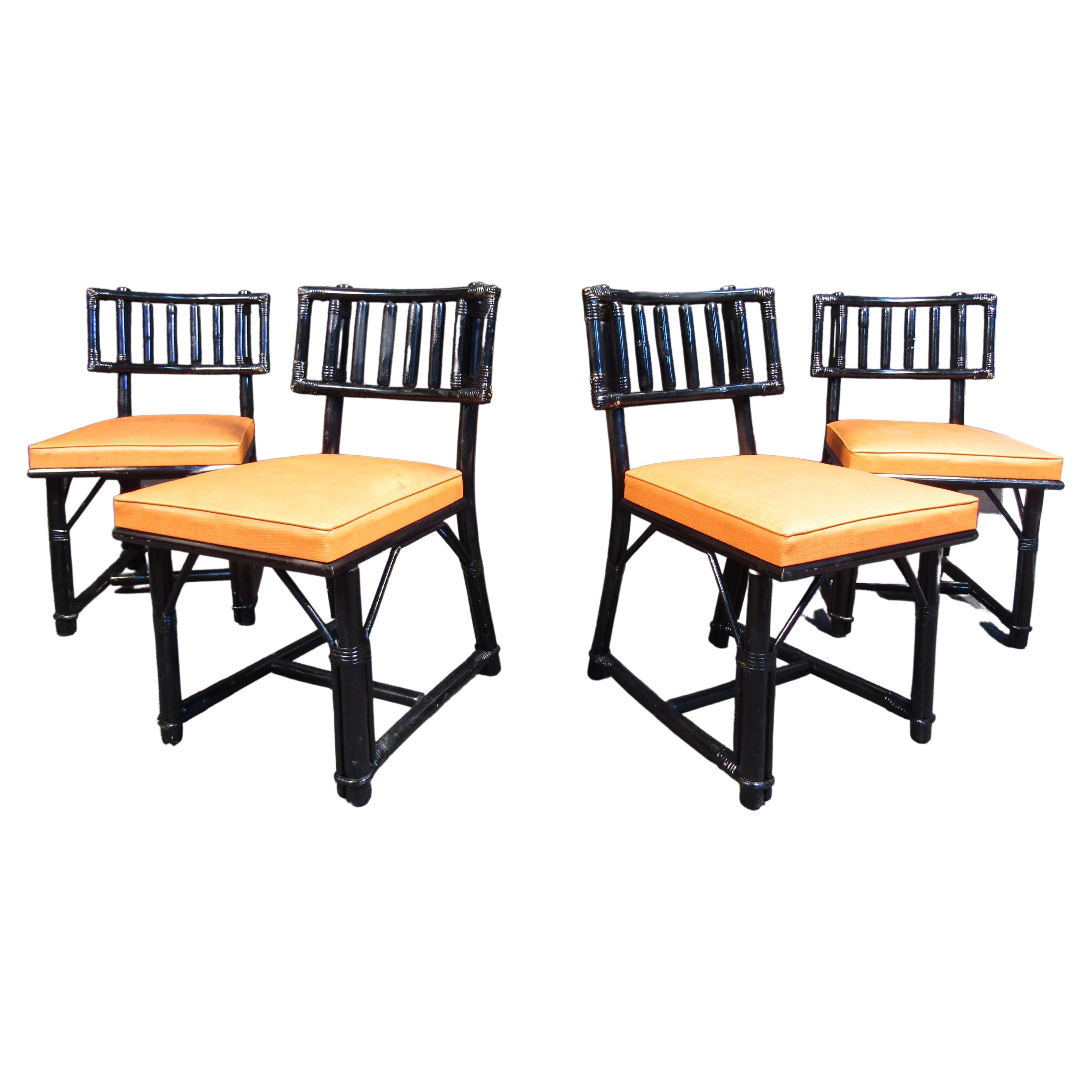 Pair of Vintage Wicker and Metal Chairs at 1stDibs