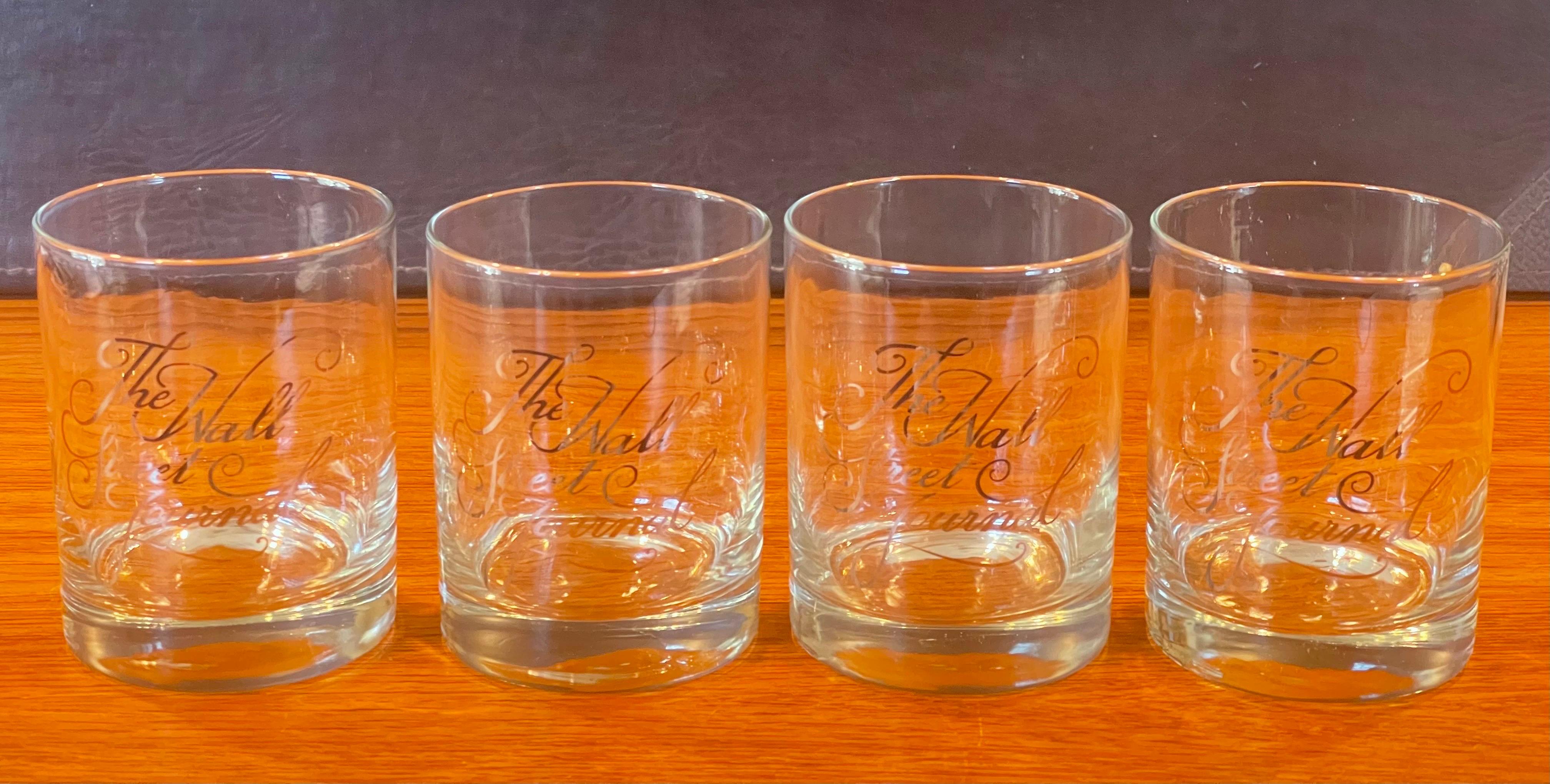 Set von vier Vintage-Cocktailgläsern „Wall Street Journal“ in Schachtel von Houze Art a im Angebot 7