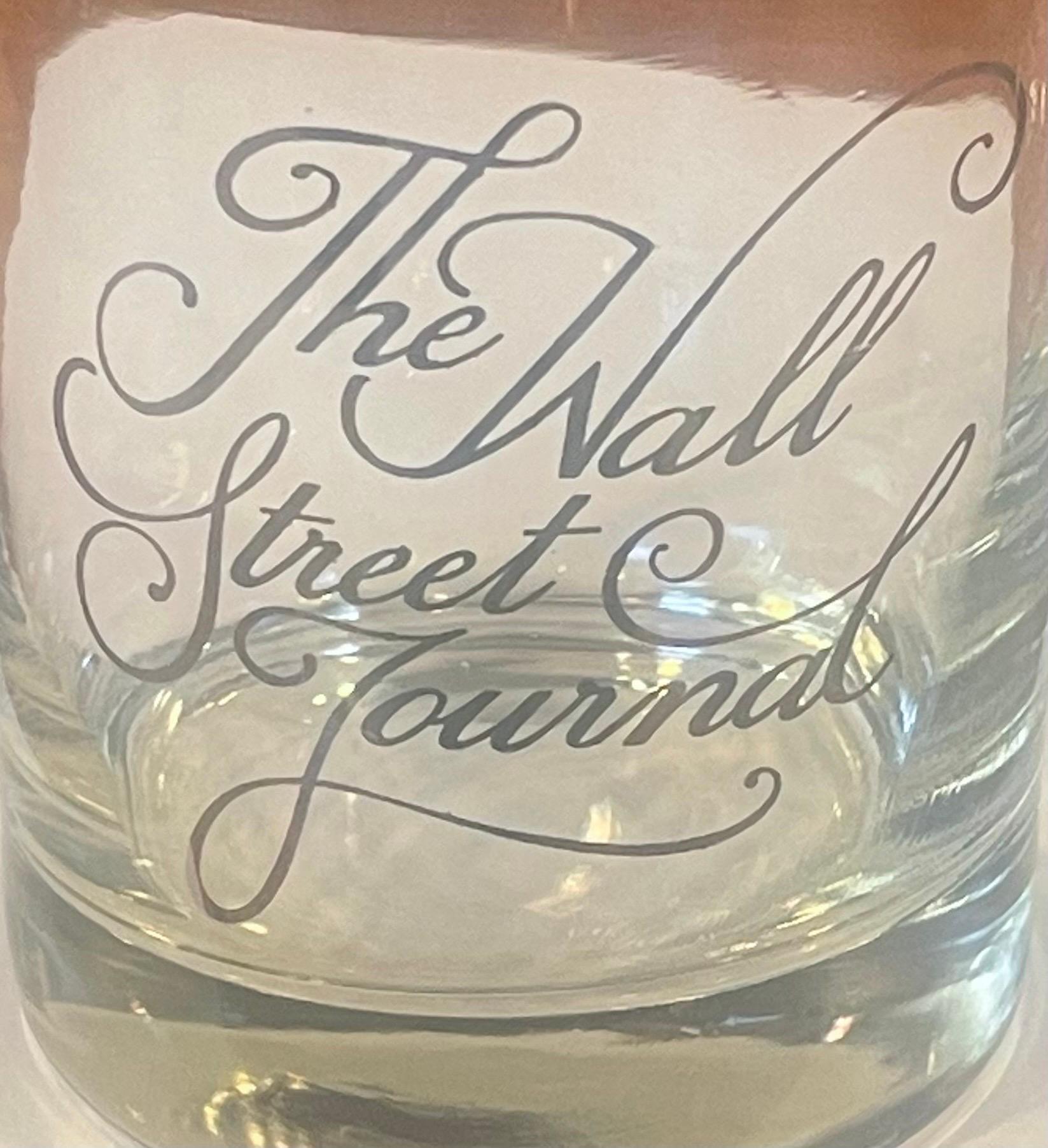 Set von vier Vintage-Cocktailgläsern „Wall Street Journal“ in Schachtel von Houze Art a im Angebot 2