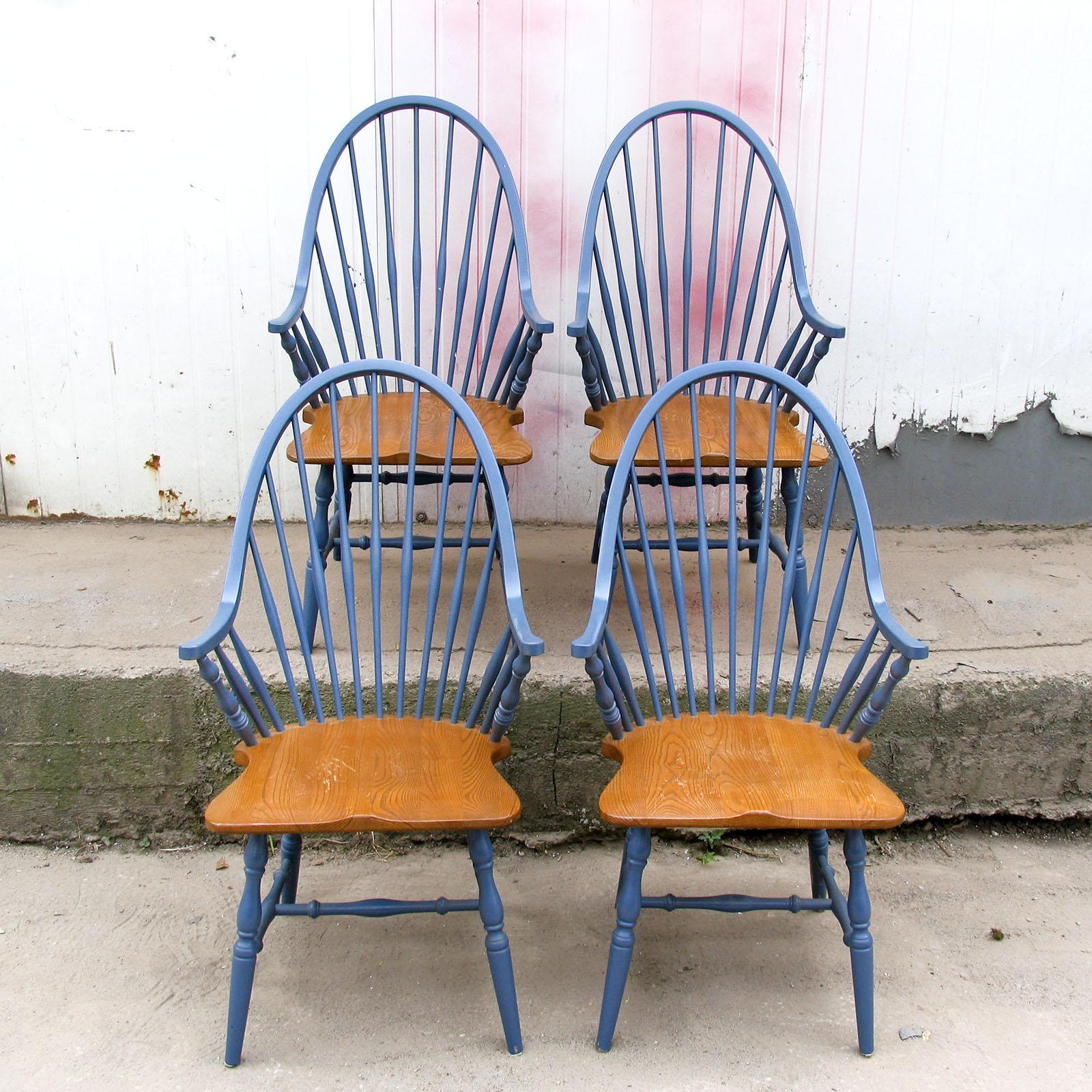 Set of Four Vintage Windsor Style Armchairs, Kli Logatec, Slovenia, 1996 3