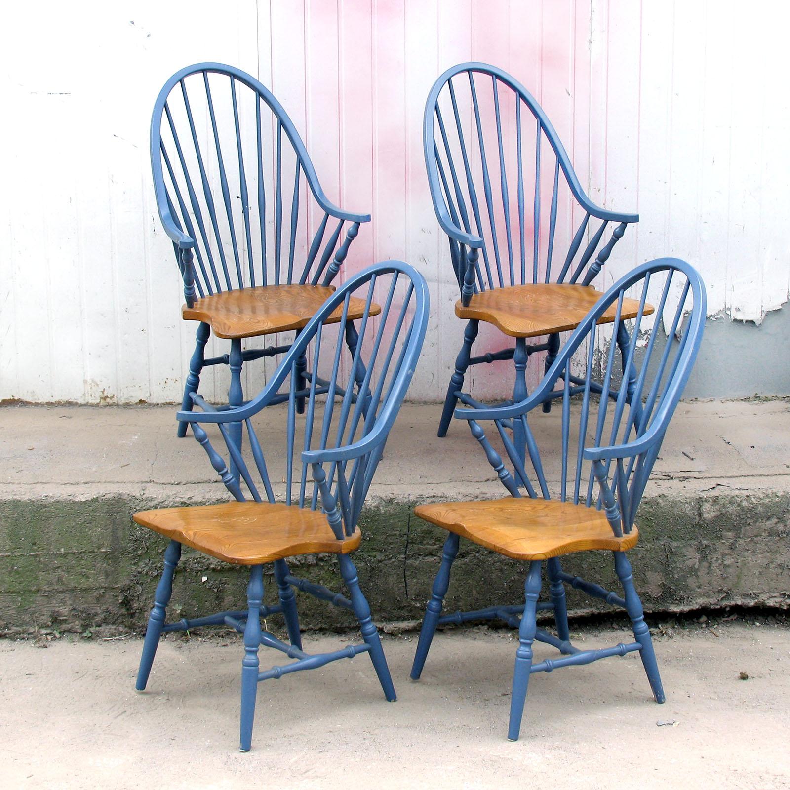 Set of Four Vintage Windsor Style Armchairs, Kli Logatec, Slovenia, 1996 5