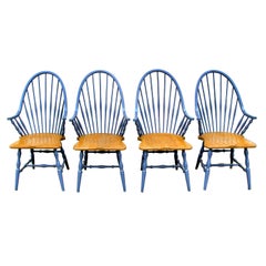 Set of Four Vintage Windsor Style Armchairs, Kli Logatec, Slovenia, 1996