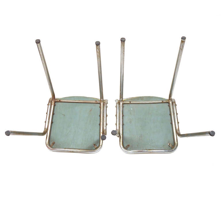 Set of Four Vintage Yellow Chairs Attributable to Gae Aulenti, Italy, 1950s For Sale 2