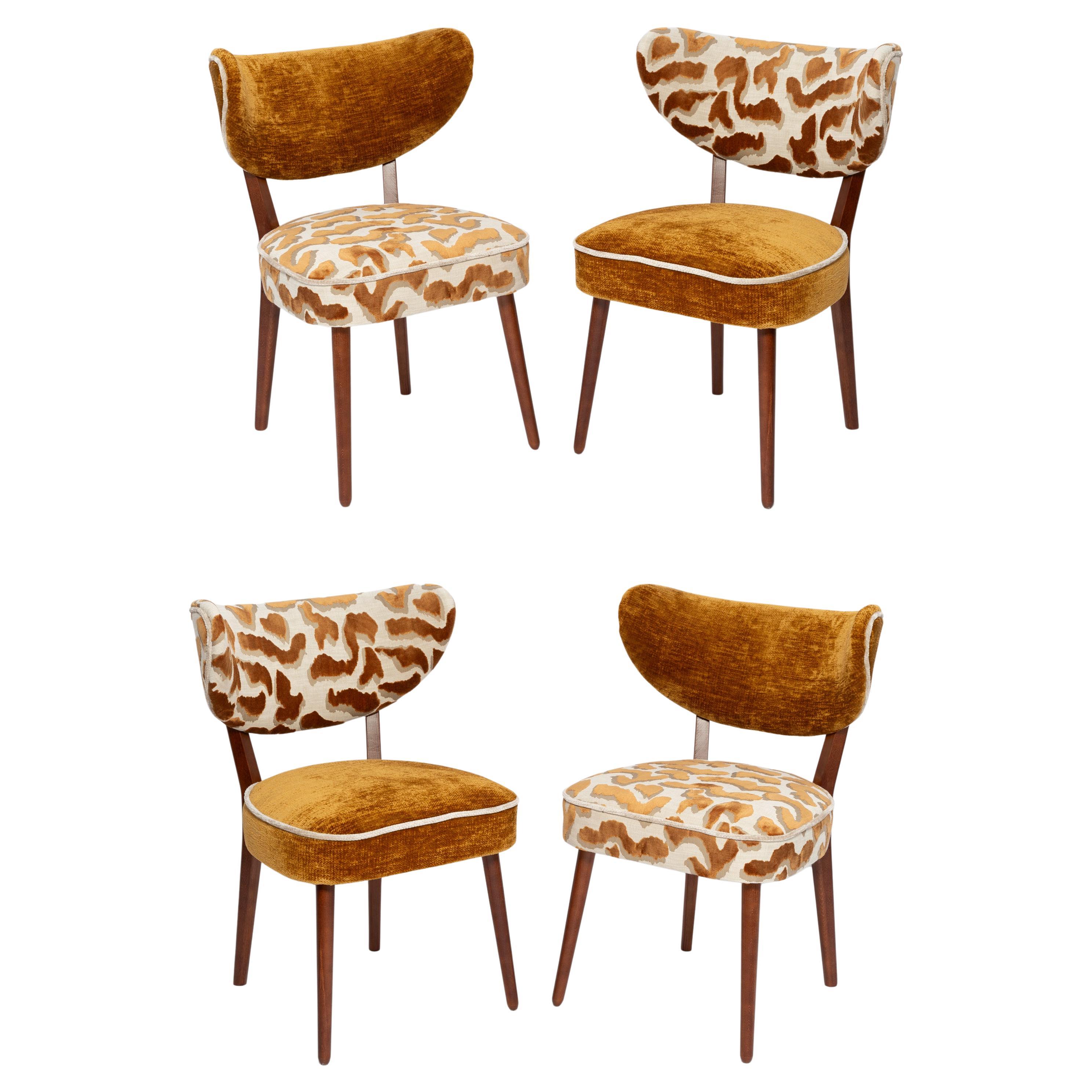 Set of Four Vintola Studio Dining Chairs, Casamance DEMOISELLE and NIMBUS Fabric