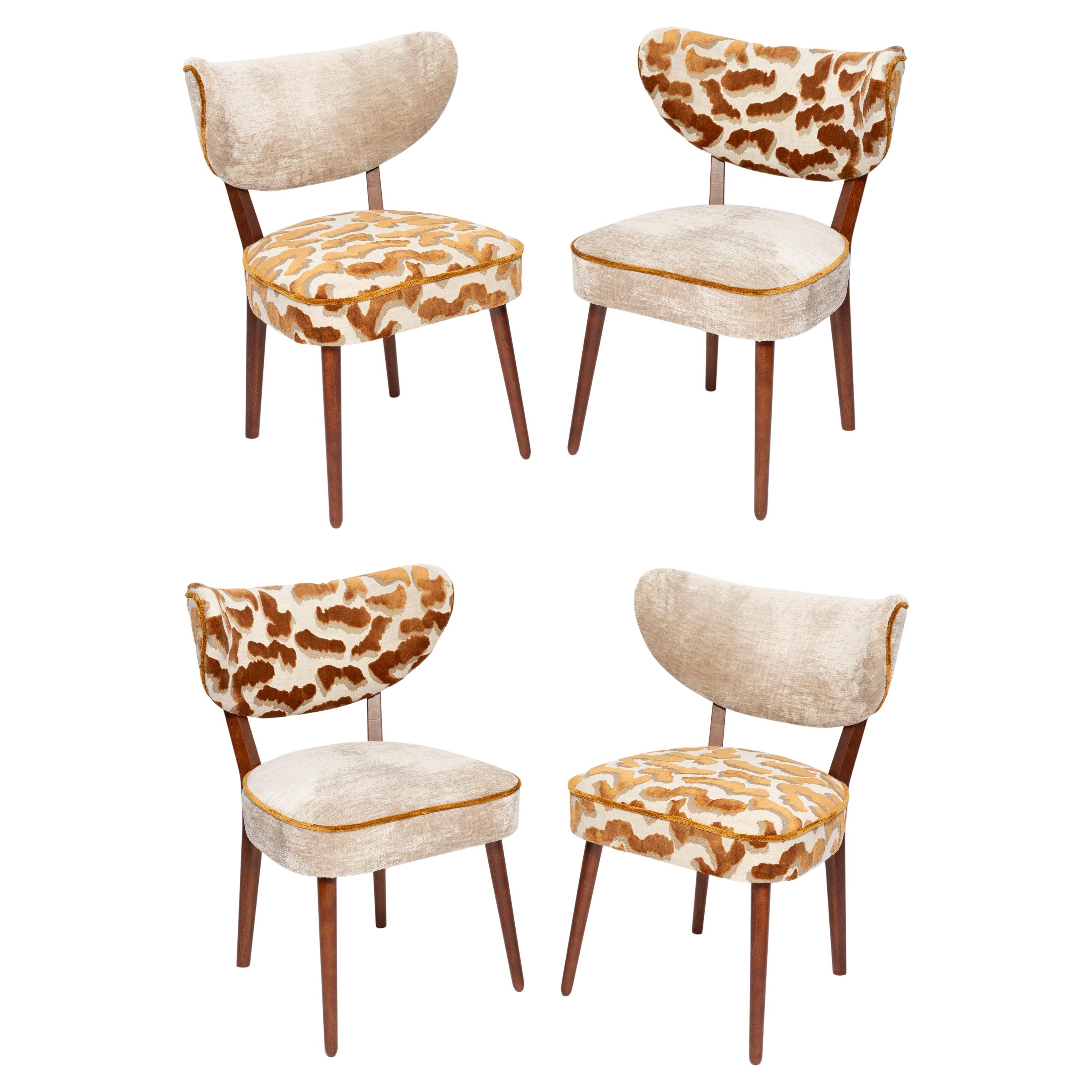 Set of Four Vintola Studio Dining Chairs, Casamance DEMOISELLE and NIMBUS Fabric