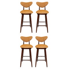 Set of Four Vintola Studio Heart Bar Stools, Matin Calme Bouclé by Misia, Europe