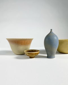 Set of Four Vivi Calissendorff Vase & Bowls Stoneware Sweden 1960s