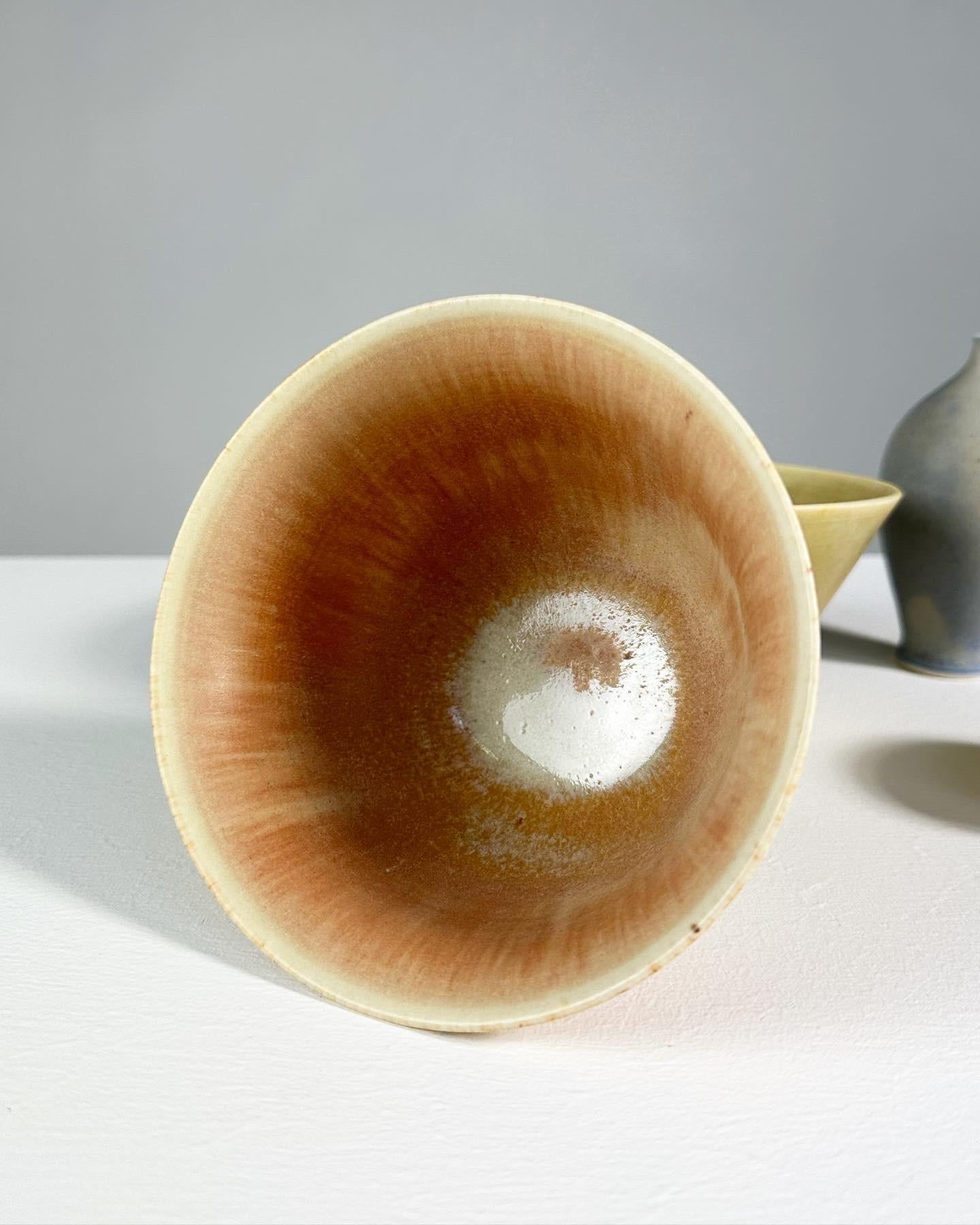 Hand-Crafted Set of Four Vivi Calissendorff Vase & Bowls Stoneware Sweden 1960s
