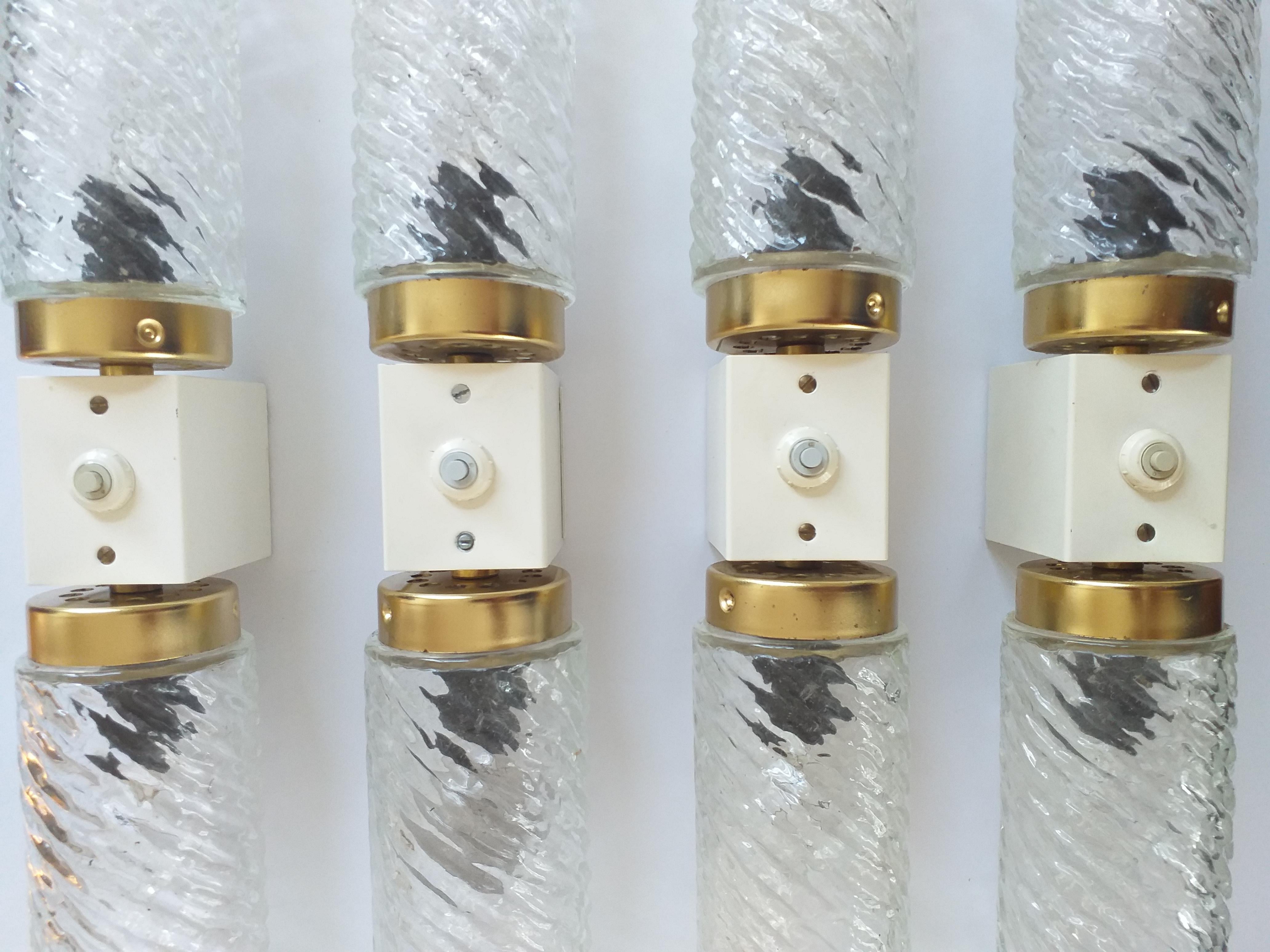 Set of Four Wall Lamps Napako, Designed by Josef Hurka, 1970s In Good Condition In Praha, CZ