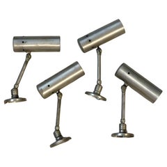 Set of Four Wall Spotlights in Metal, 1960s, Living Room Lights, Decorative Lamp