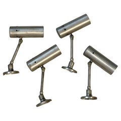 Vierer-Set Wandstrahler aus Metall, 1960er Jahre, Living Room Lights, Dekorative Lampe