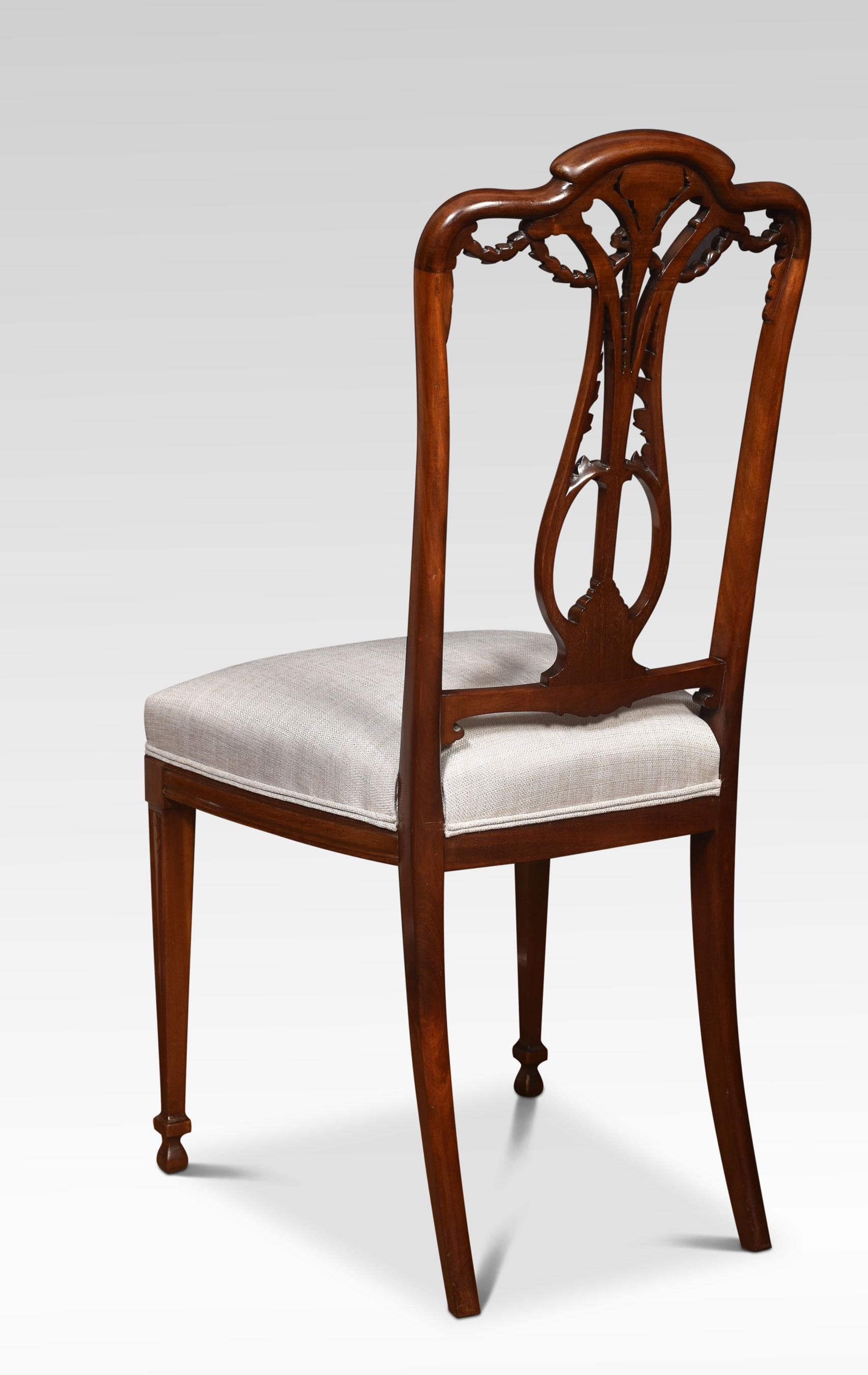 Set of Four Walnut Side Chairs For Sale 2