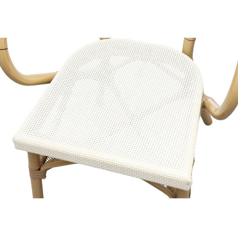 Set of Four Walters Wicker Aluminum Faux Bamboo Bistro Armchairs 2