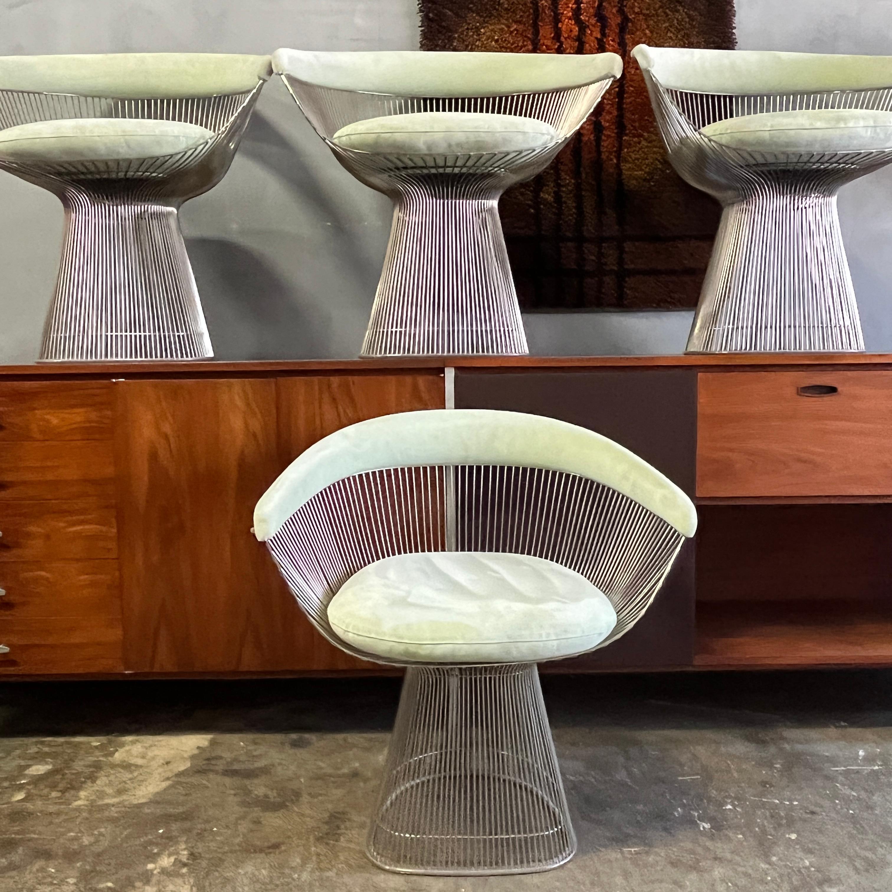 Set of Four Warren Platner Chairs for Knoll 7