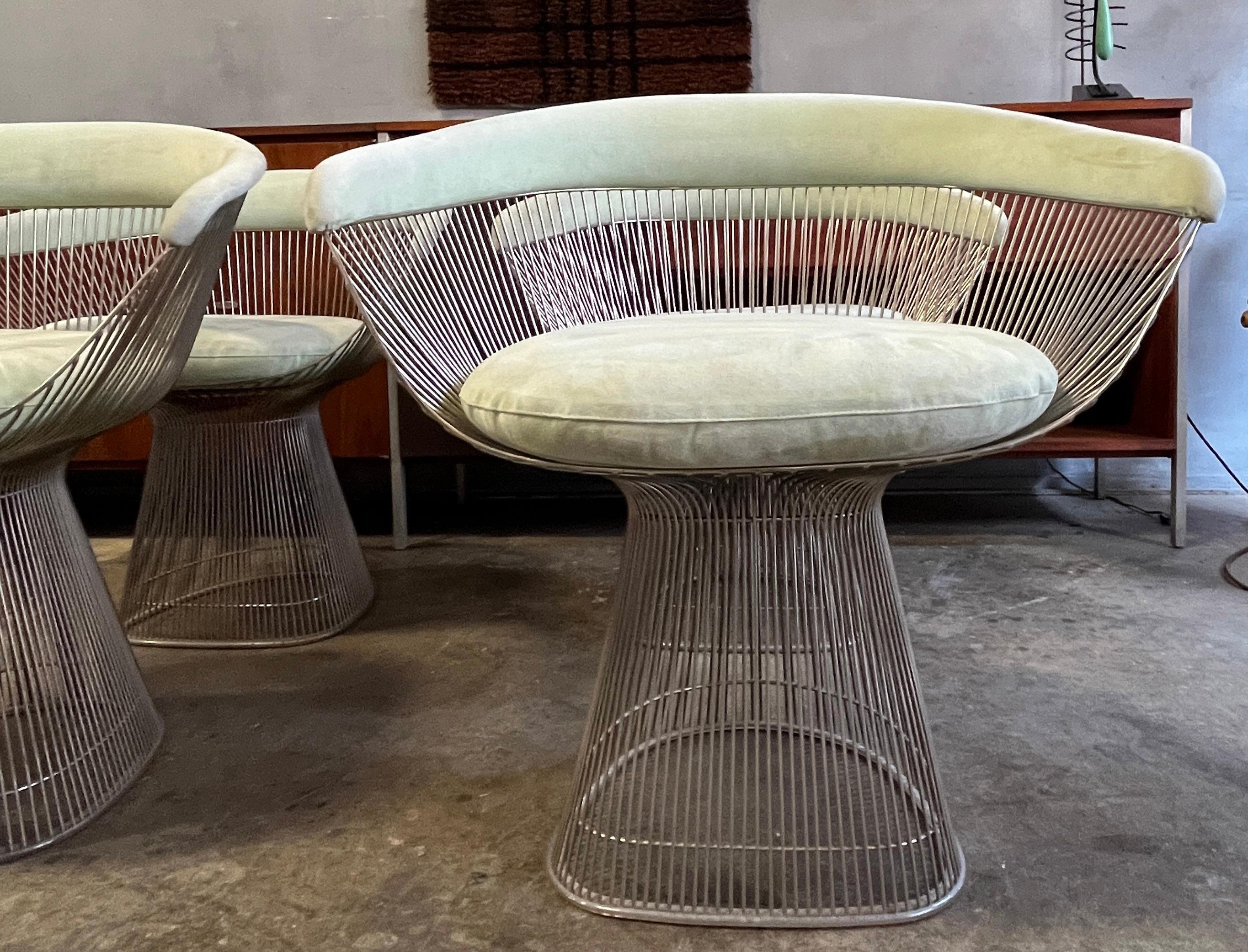American Set of Four Warren Platner Chairs for Knoll