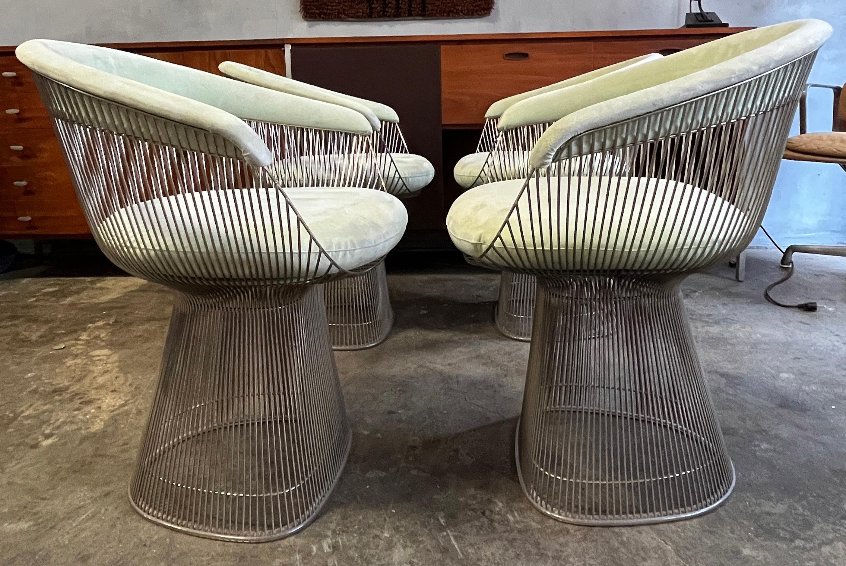 Set of Four Warren Platner Chairs for Knoll In Good Condition In BROOKLYN, NY