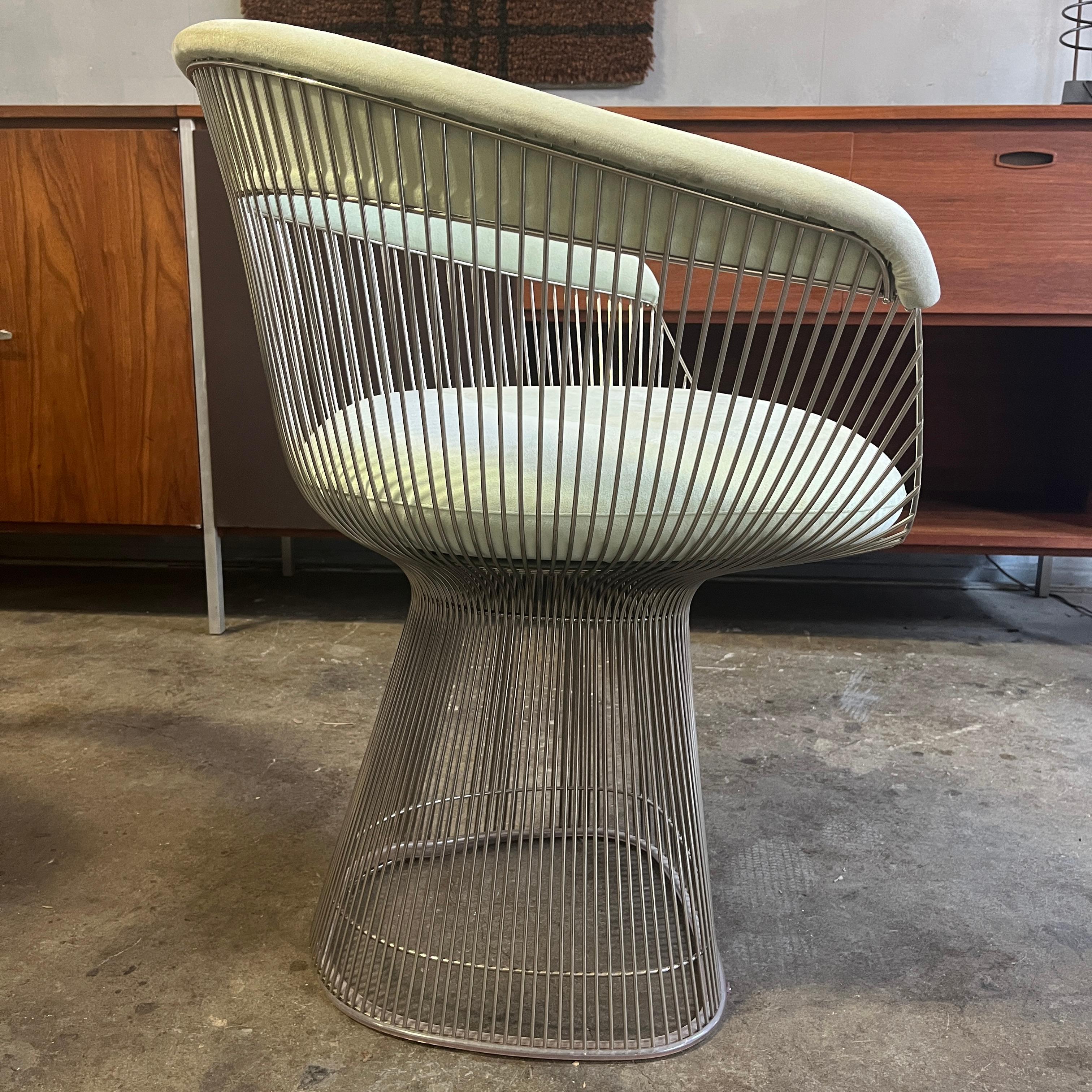 Steel Set of Four Warren Platner Chairs for Knoll