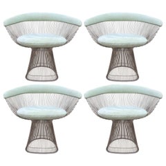 Satz von vier Warren Platner Stühlen für Knoll