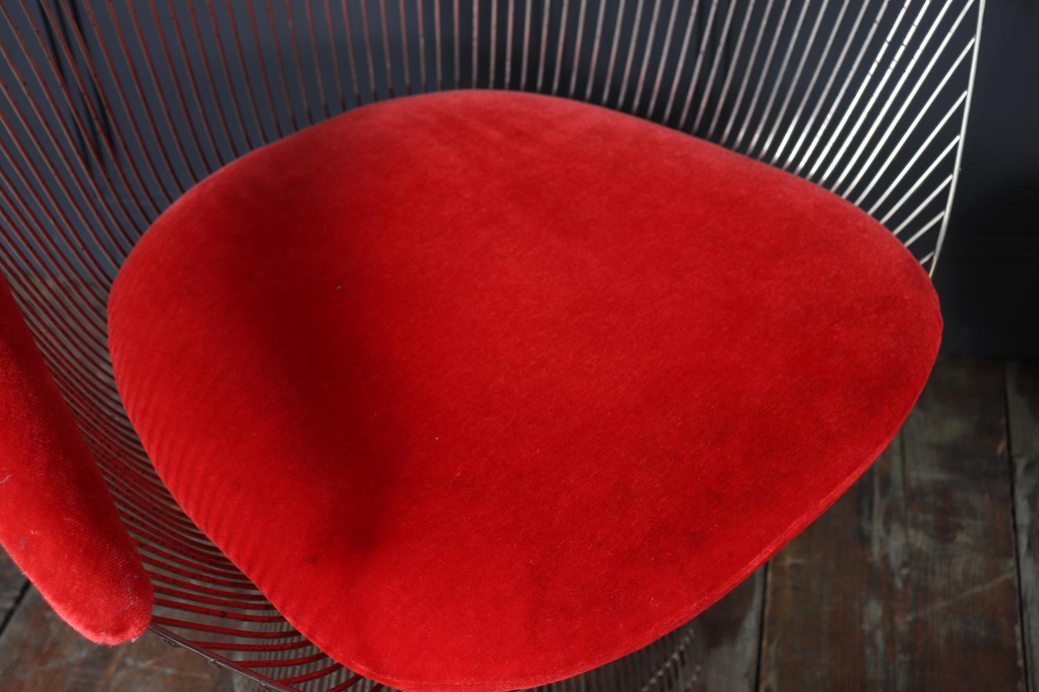 Set di quattro poltrone da pranzo Warren Platner per Knoll, anni '60 in vendita 3