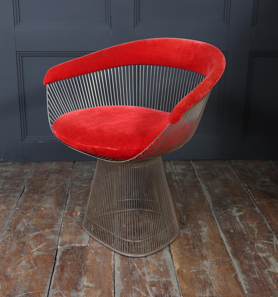 Set di quattro poltrone da pranzo Warren Platner per Knoll, anni '60 in vendita 7