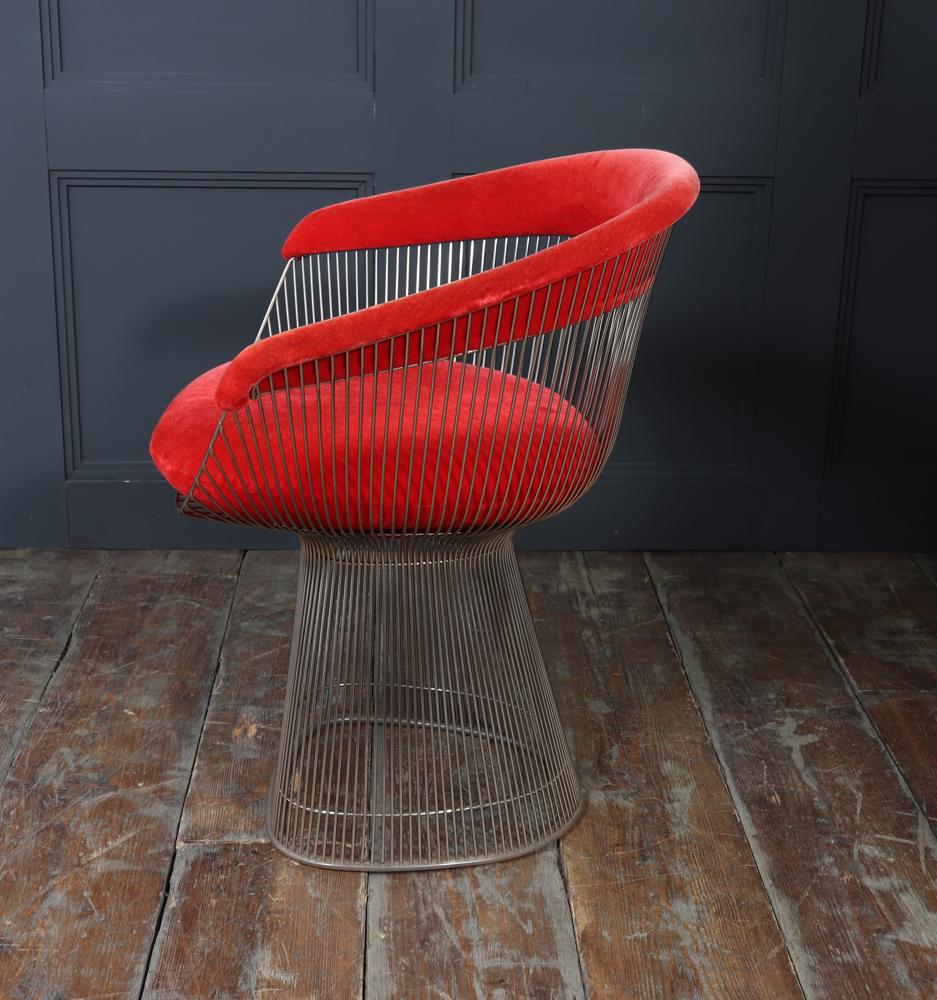 Set di quattro poltrone da pranzo Warren Platner per Knoll, anni '60 in vendita 8