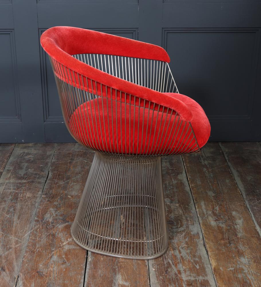 Set di quattro poltrone da pranzo Warren Platner per Knoll, anni '60 in vendita 12