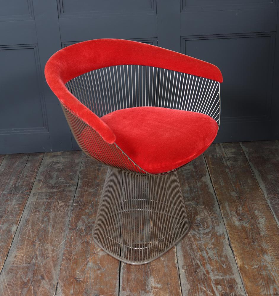 Set di quattro poltrone da pranzo Warren Platner per Knoll, anni '60 in vendita 13