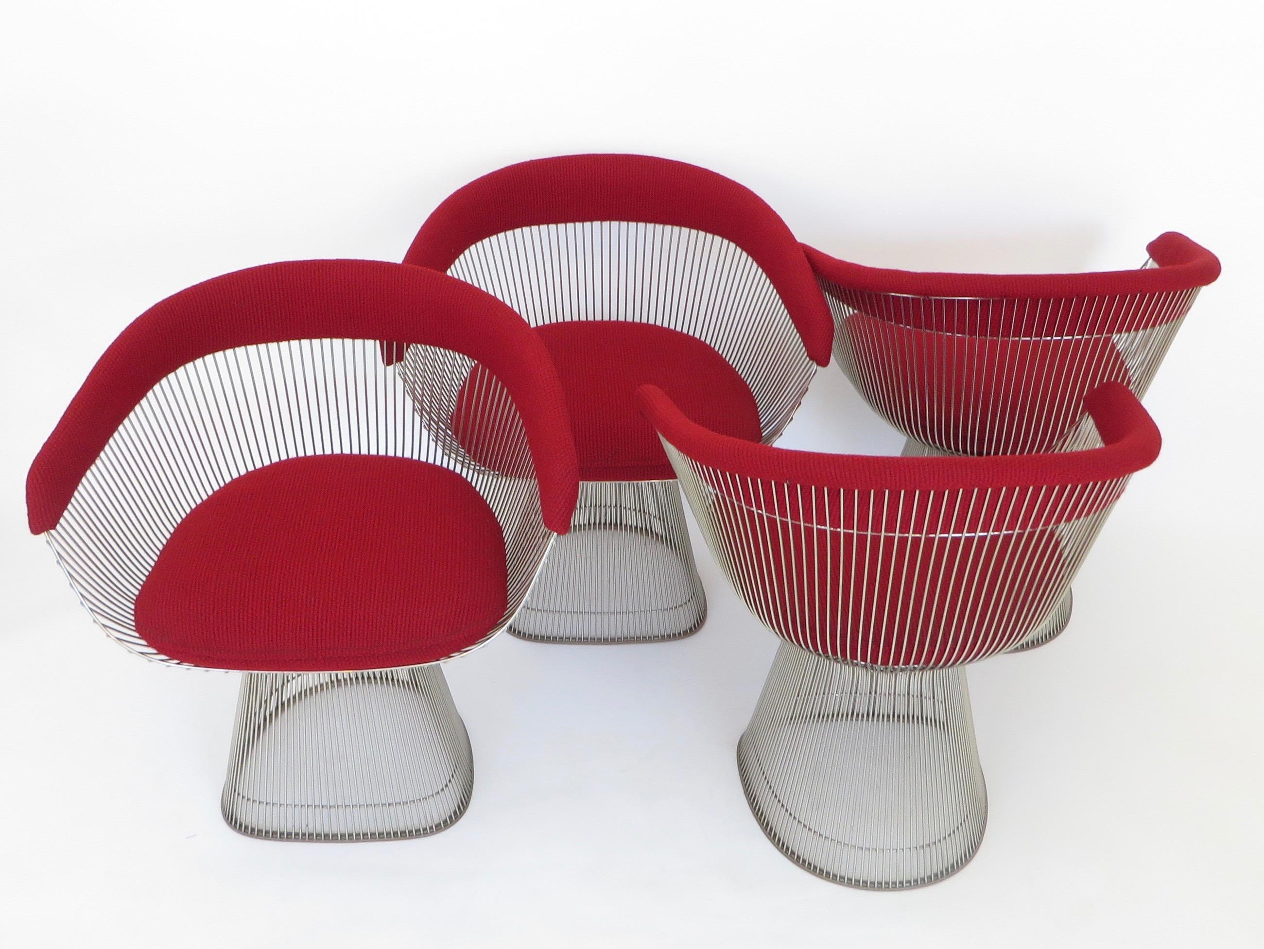  Warren Platner Set of Four Dining Chairs for Knoll International circa 1980 5