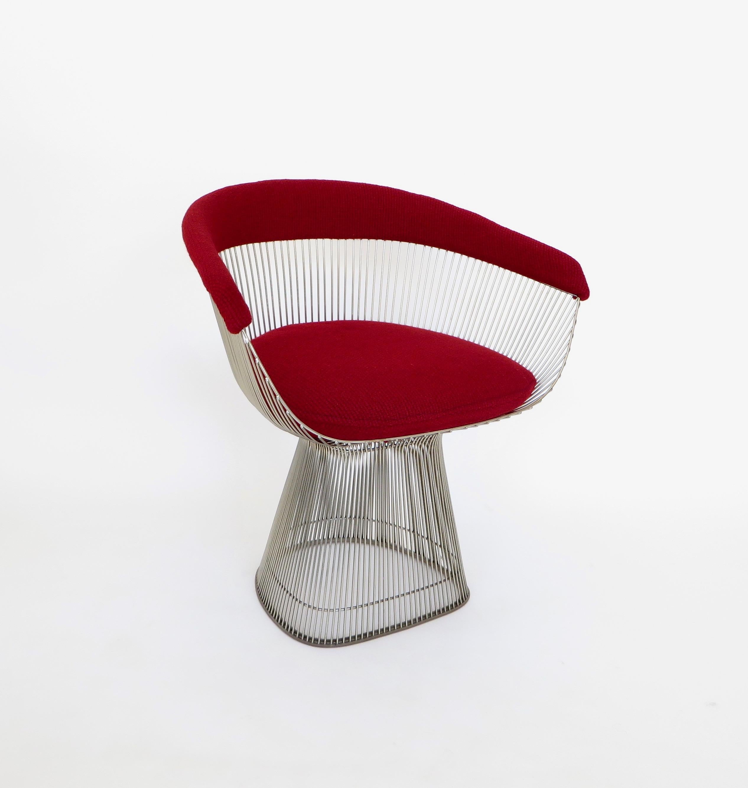 American  Warren Platner Set of Four Dining Chairs for Knoll International circa 1980