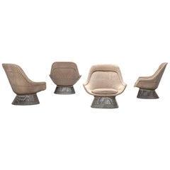 Set of Four Warren Platner Easy Chairs for Knoll